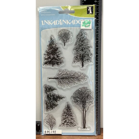 2016 Inkadinkado 60-31346 Trees Stamps Set Of 8 WINTER TREE - Picture 1 of 2